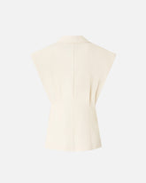 Sleeveless rustic-effect jacket -  | Pinko