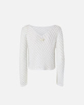 Maglia effetto uncinetto con paillettes -  | Pinko