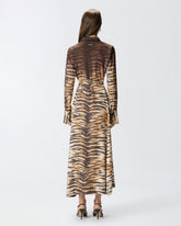 Abito chemisier lungo con stampa animalier -  | Pinko