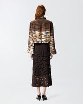 Cropped shirt with animal print -  | Pinko