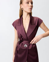 Giacca smanicata in satin -  | Pinko