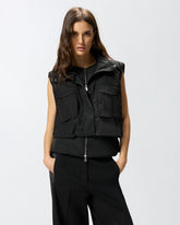 Sleeveless down jacket with drawstring -  | Pinko