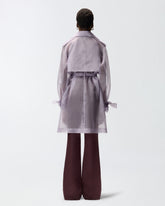 Gabardina en organza de seda -  | Pinko