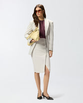 Top in satin con scollo all'americana -  | Pinko