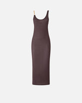 Slim-fit midi dress with jewel strap -  | Pinko