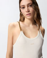 Sleeveless top with chain -  | Pinko