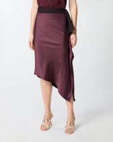 Gonna longuette asimmetrica in satin -  | Pinko