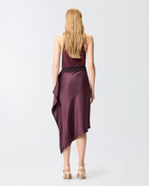 Gonna longuette asimmetrica in satin -  | Pinko