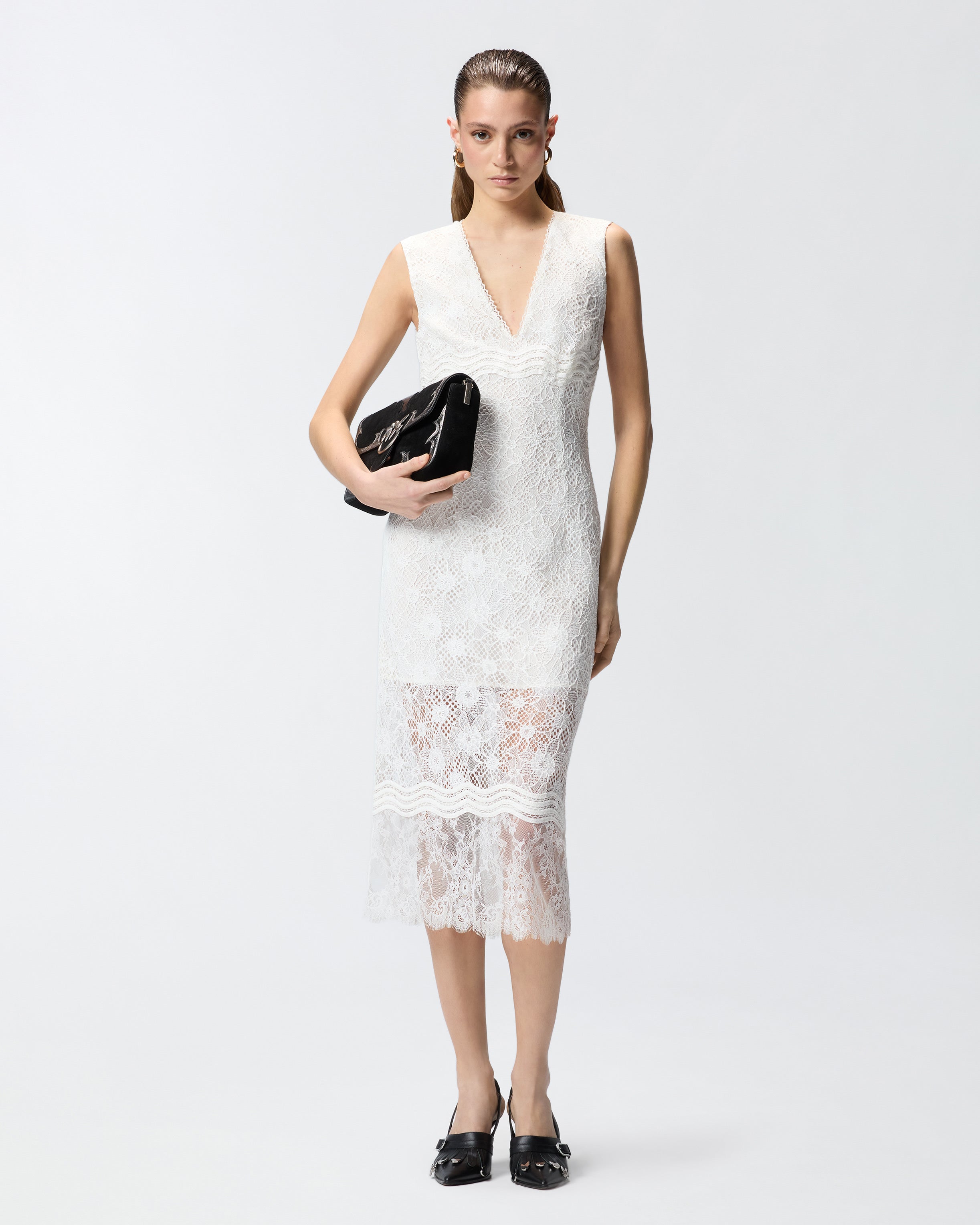 Sleeveless midi dress in lace | Pinko Sleeveless midi dress in lace | Pinko