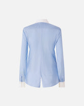 Bluse mit Kragen und Manschetten in einer Kontrastfarbe -  | Pinko