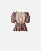 Top cropped a righe con schiena scoperta -  | Pinko