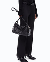Δερμάτινη τσάντα ώμου μετρίου μεγέθους Keeper Bag new biker - Μαύρο | Pinko