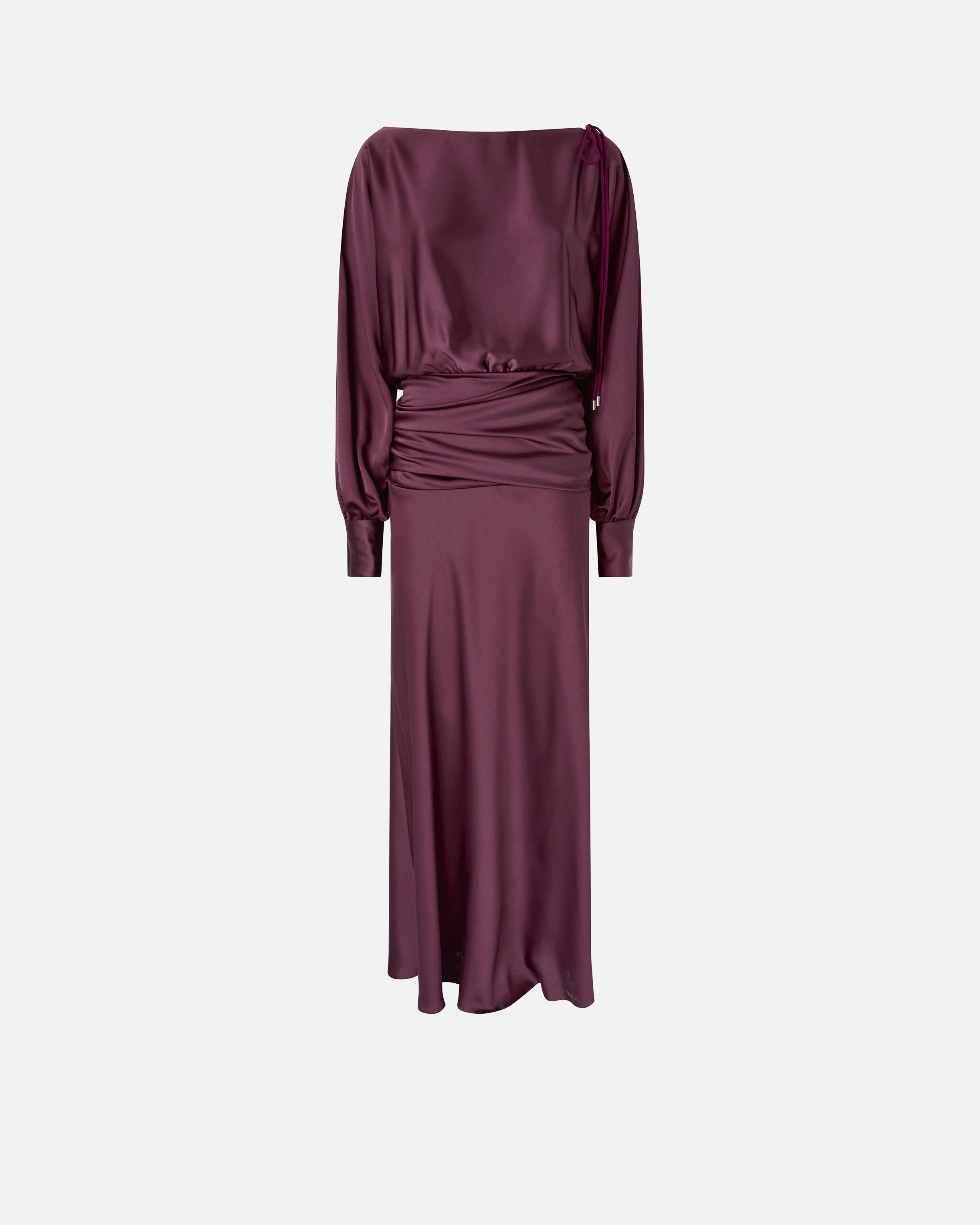 Long satin dress with draping | Pinko Long satin dress with draping | Pinko
