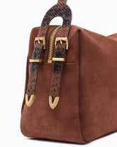 Keeper Bag large shoulder bag in spray-effect suede -  | Pinko