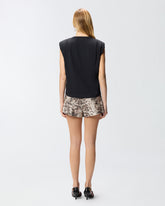 T-shirt smanicata in jersey doppio -  | Pinko