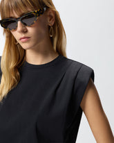 T-shirt smanicata in jersey doppio -  | Pinko