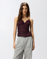 Top in pizzo floreale con spalline -  | Pinko