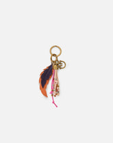 Keyring charm with feathers and cords -  | Pinko