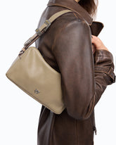 Medium crossbody Boston bag in new biker leather -  | Pinko