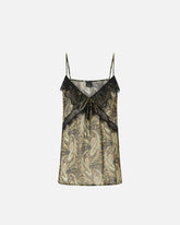 Top con stampa cachemire e pizzo -  | Pinko