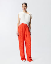 Pantaloni in jacquard floreale -  | Pinko