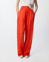 Pantaloni in jacquard floreale -  | Pinko