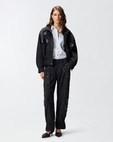 Pantaloni loose fit con ricamo gioiello -  | Pinko