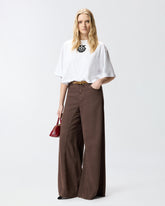 T-shirt cropped con ricamo Love Birds -  | Pinko