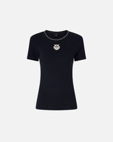 T-shirt a costine con ricamo Love Birds -  | Pinko