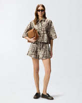 Cropped-Bluse mit Print Details aus Metall -  | Pinko