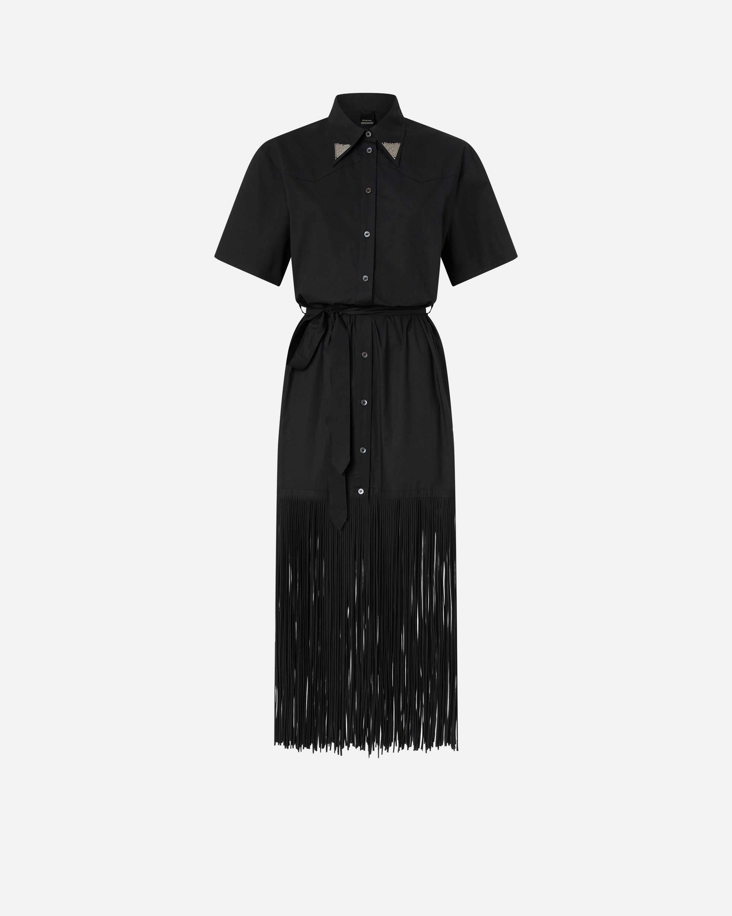 pinko shirt dress PINKO Sushi Tie Waist Printed Shirt Dress