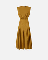 Robe midi plissée sans manches à découpe -  | Pinko