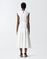 Robe midi plissée sans manches à découpe -  | Pinko