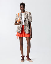 Short skirt with gathering and drawstring -  | Pinko