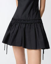 Vestido corto con frunces y cordón ajustable -  | Pinko