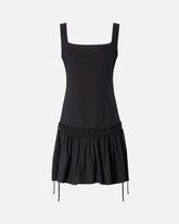 Vestido corto con frunces y cordón ajustable -  | Pinko