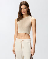 Crop top sans manches avec bandes au dos -  | Pinko