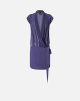 Abito corto a portafoglio con trasparenze -  | Pinko