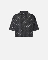 Polo cropped in rete con specchietti -  | Pinko