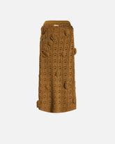 Gonna midi effetto uncinetto con fiori applicati -  | Pinko