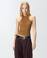 Off-the-shoulder top with neck fastening -  | Pinko