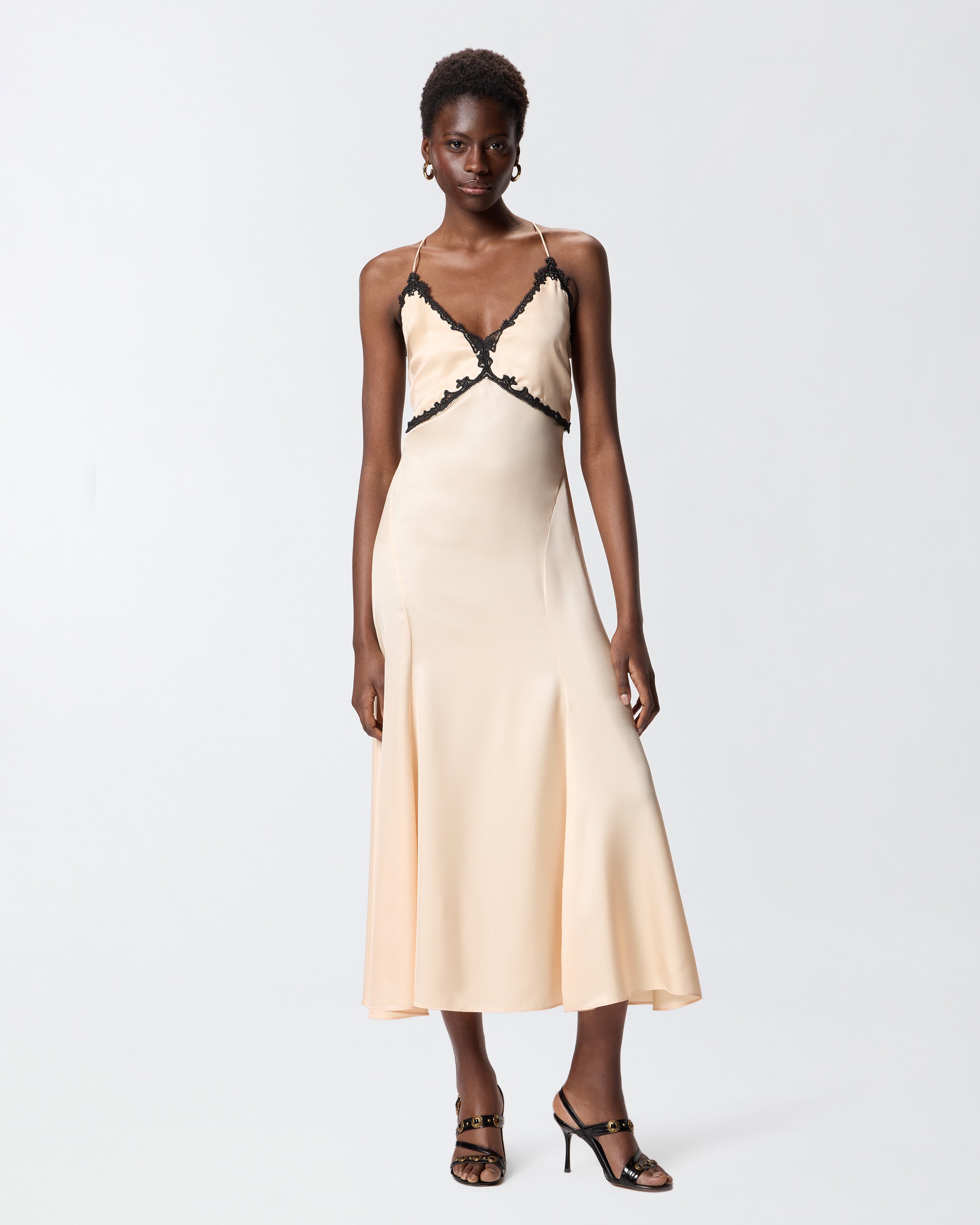 Long dress with lace inserts | Pinko Long dress with lace inserts | Pinko