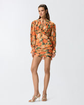 Botanic Garden floral print mini dress -  | Pinko