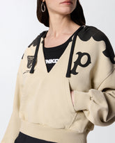 V-neck hoodie -  | Pinko