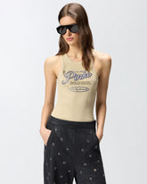 Top canotta con lettering vintage -  | Pinko