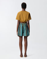 T-shirt cropped con laccio e dettagli texani -  | Pinko