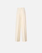 Straight-cut trousers with pressed pleat detail -  | Pinko
