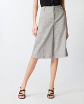 Slub shorts with pressed pleat detail -  | Pinko