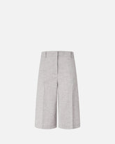 Slub shorts with pressed pleat detail -  | Pinko