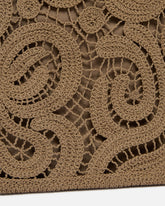 Borsa shopper media in tessuto crochet geometrico -  | Pinko